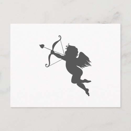 Cupid love silhouette postcard