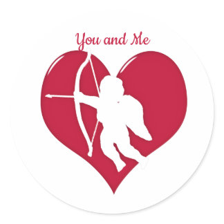 Cupid Love Valentine's Day  Classic Round Sticker