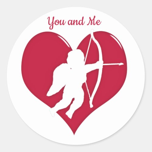 Cupid Love Valentines Day  Classic Round Sticker