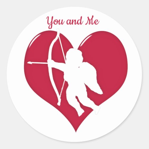 Cupid Love Valentines Day  Classic Round Sticker