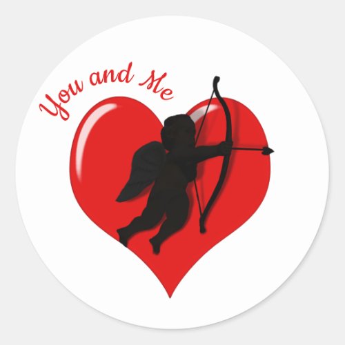 Cupid Love Valentines Day  Classic Round Sticker