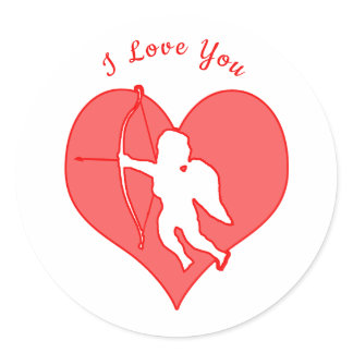 Cupid Love Valentine's Day  Classic Round Sticker