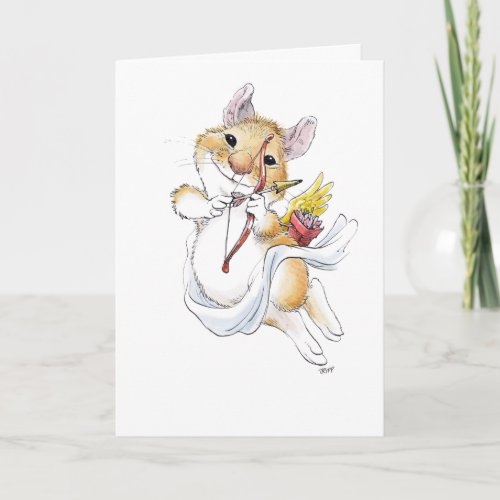 Cupid Mouse Valentines Day Card