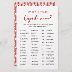 Cupid Name Game Valentine's day Party game