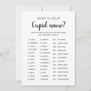 Cupid Name Game Valentine's day Party game Invitation