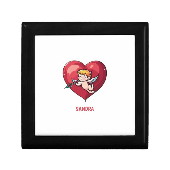 Cupid on Red Heart Gift Box (Front)