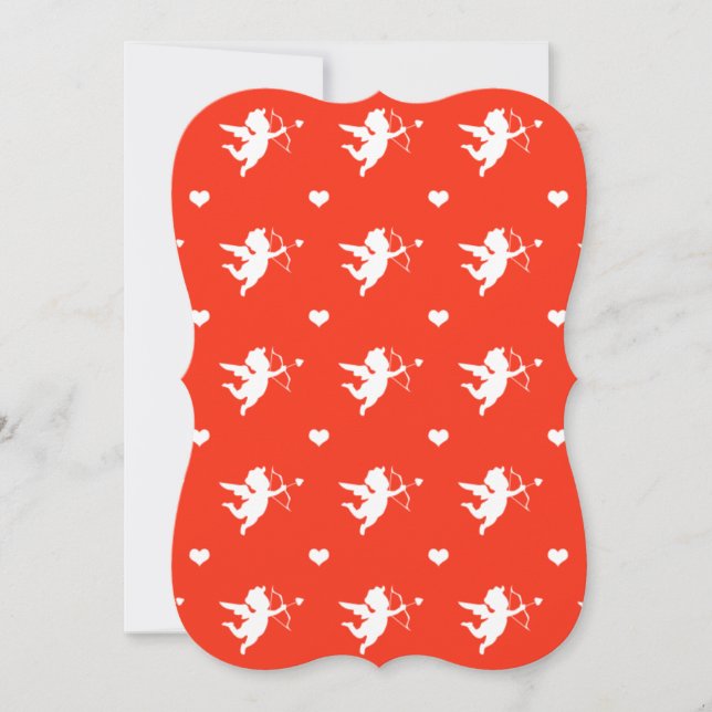 cupid red valentines day wedding invitations (Front)