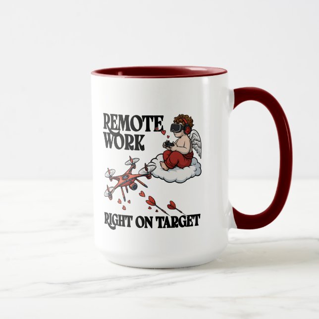 Cupid Remote Work, Valentine’s Day Mug (Right)