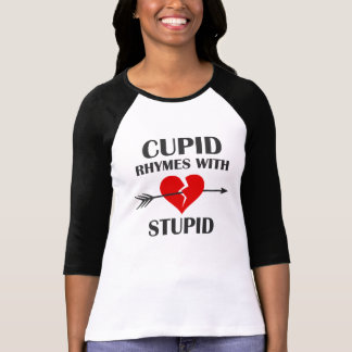 Cupid Rhymes With Stupid Valentines Day T-Shirt