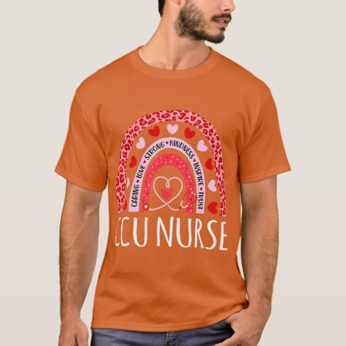 Cupid_s Favorite CCU Nurse Valentines Day Rainbow T_Shirt
