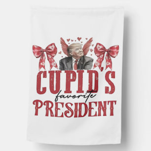 Cupid’s Favorite President Valentine Trump  House Flag