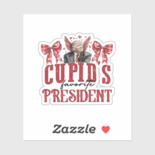 Cupid’s Favorite President Valentine Trump Sticker