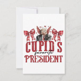 Cupid’s Favorite President Valentine Trump  Thank You Card