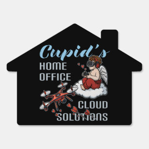 Cupid’s Home Office, Drone Valentine’s Day Sign