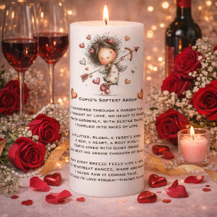 Cupid’s Softest Arrow – Whimsy in Flight Pillar Candle