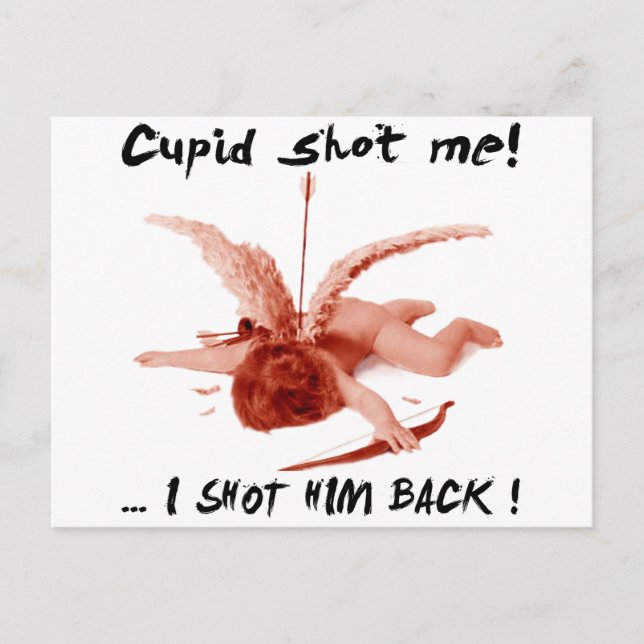 cupid shot me postcard (Front)