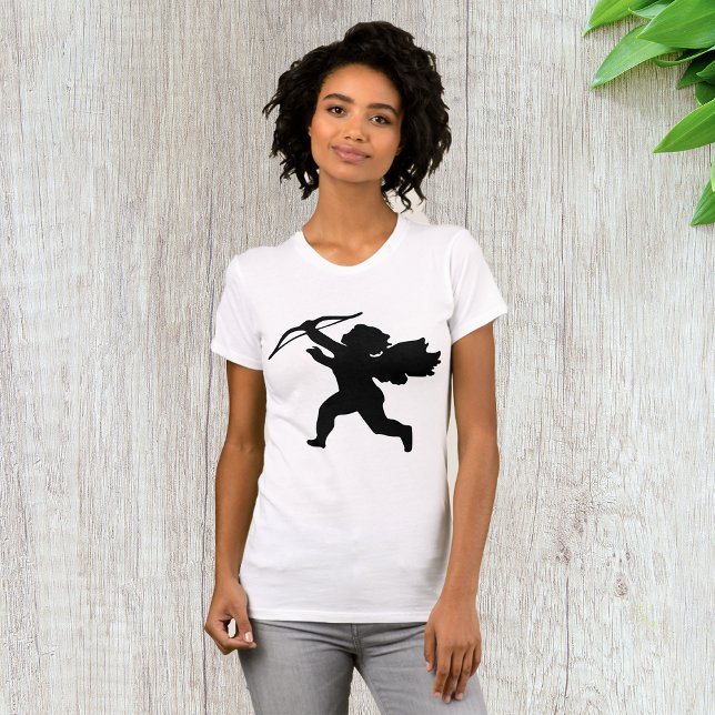 Cupid Silhouette Womens T-Shirt (Creator Uploaded)
