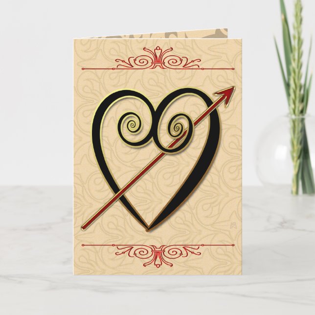 Cupid Strikes Again Holiday Card (Front)