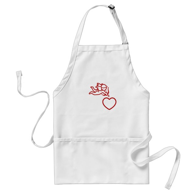 Cupid Strikes custom apron – choose style, color (Front)