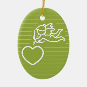 Cupid Strikes custom double-sided ornament