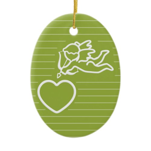 Cupid Strikes custom double-sided ornament