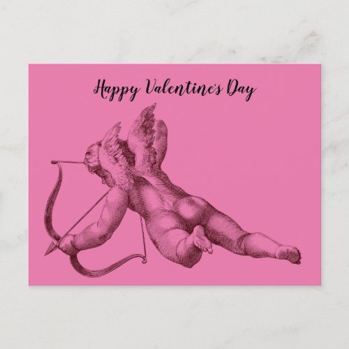 Cupid the Angel in Pink Valentines Day Card