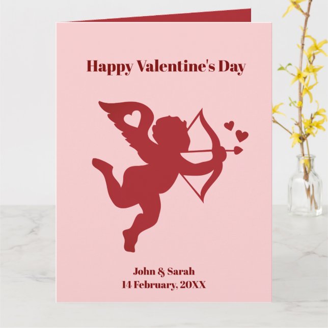 CUPID the best card for my love (Yellow Flower)