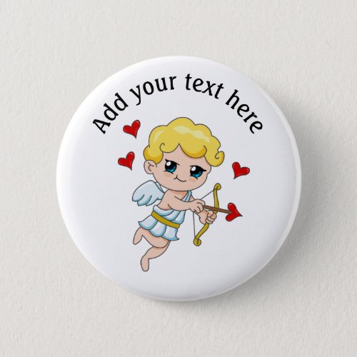 Cupid The Love Cherub Personalized Button