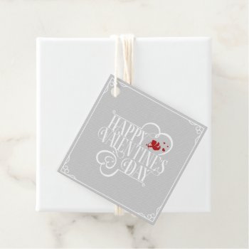 Cupid Typography Valentine's Day White Id736 Favor Tags by arrayforcards at Zazzle