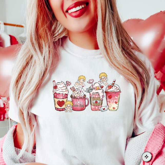  Cupid Valentine Coffee  T-Shirt (Creator Uploaded)