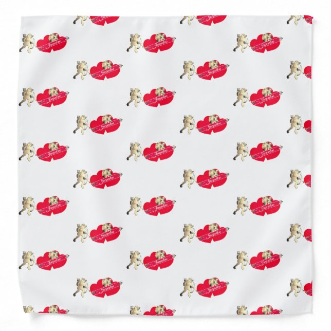Cupid Valentine Hearts Bandana (Front)
