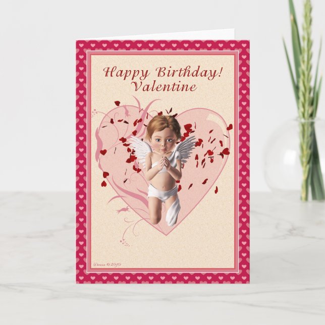 Cupid Valentine's Day Birthday Blank Card (Front)