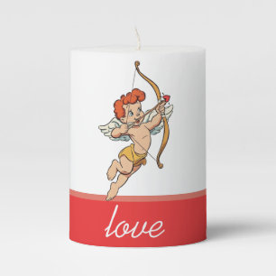 Cupid Valentine's day cartoon Pillar Candle