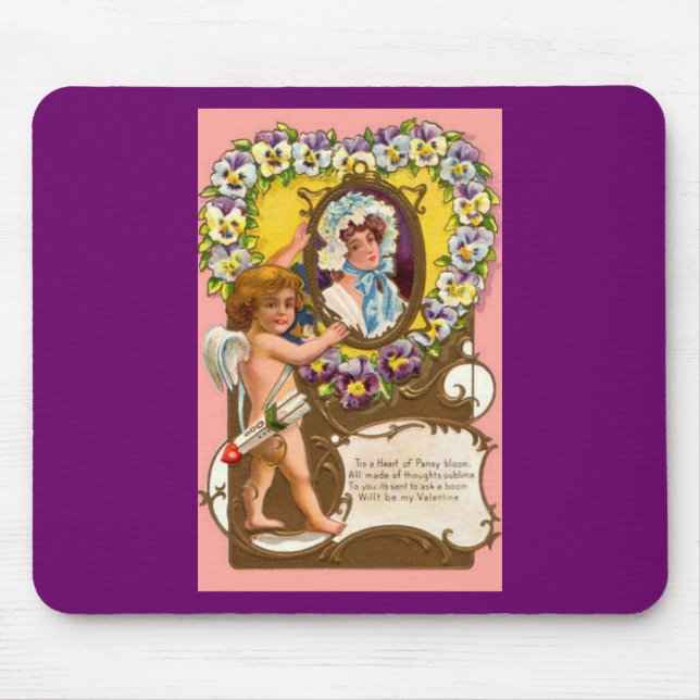 Cupid Vintage Valentine's Mousepad (Front)