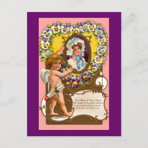 Cupid Vintage Valentines Postcard