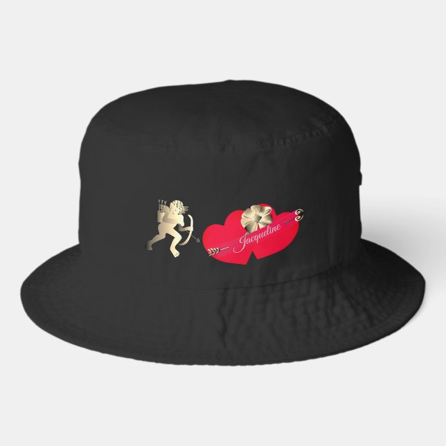 Cupid w/Hearts  Bucket Hat (Front)