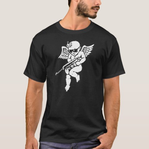 CUPID WILL SHOOT YOU WITH  AN AK_47 RIFLE GUN T_Shirt