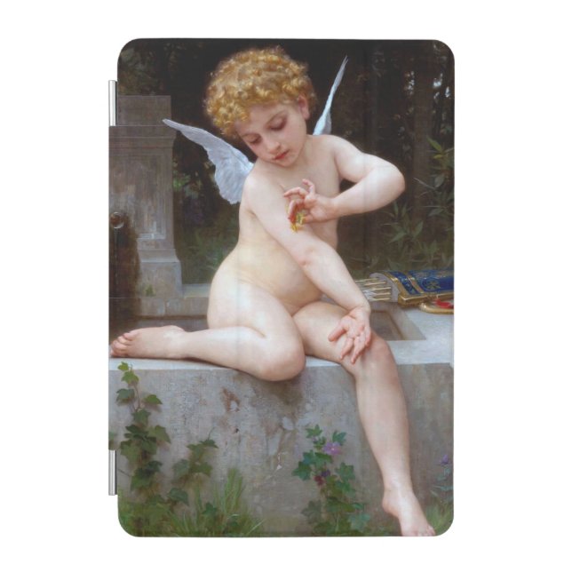 Cupid with a Butterfly, Bouguereau iPad Mini Cover (Front)