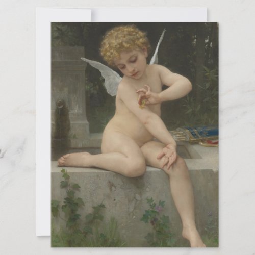 Cupid With a Butterfly by Bouguereau Card