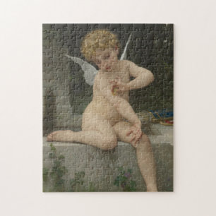 Cupid With a Butterfly (by Bouguereau) Jigsaw Puzzle
