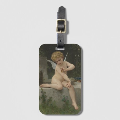 Cupid With a Butterfly by Bouguereau Luggage Tag