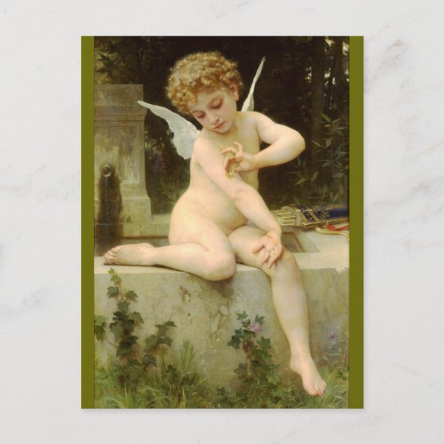 Cupid with Butterfly - Bouguereau Postcard (Front)