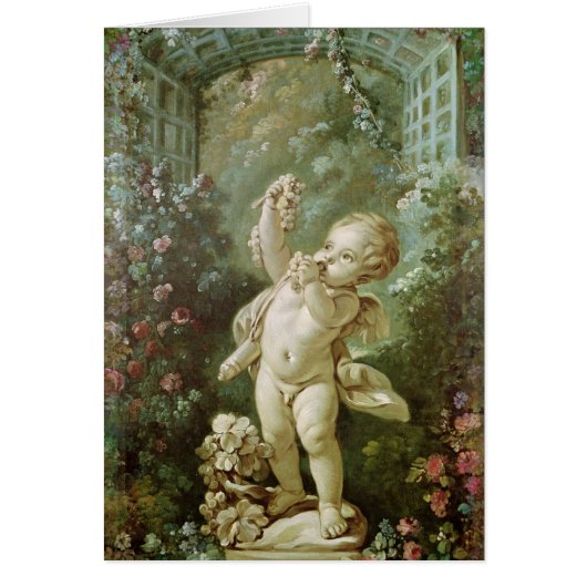 Cupid with Grapes Cards (Front)