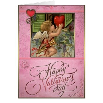 Cupid With Heart Near The Window. by VintageStyleStudio at Zazzle