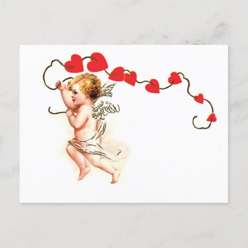 Cupid with Hearts Postcard