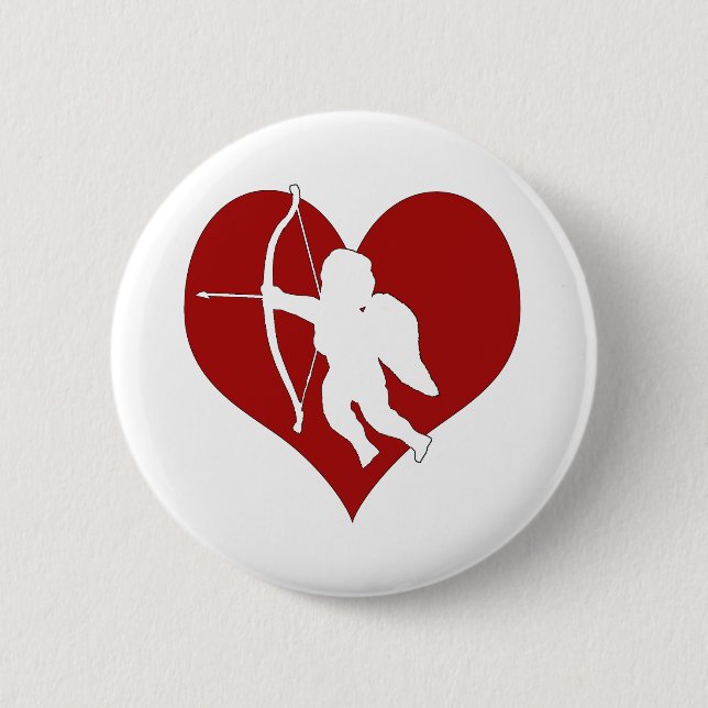 Cupid Within a Heart Button (Front)