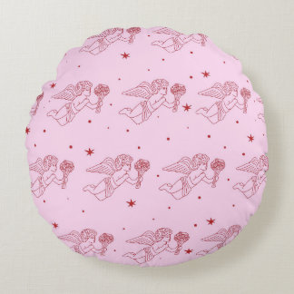 Cupidon  pattern round pillow