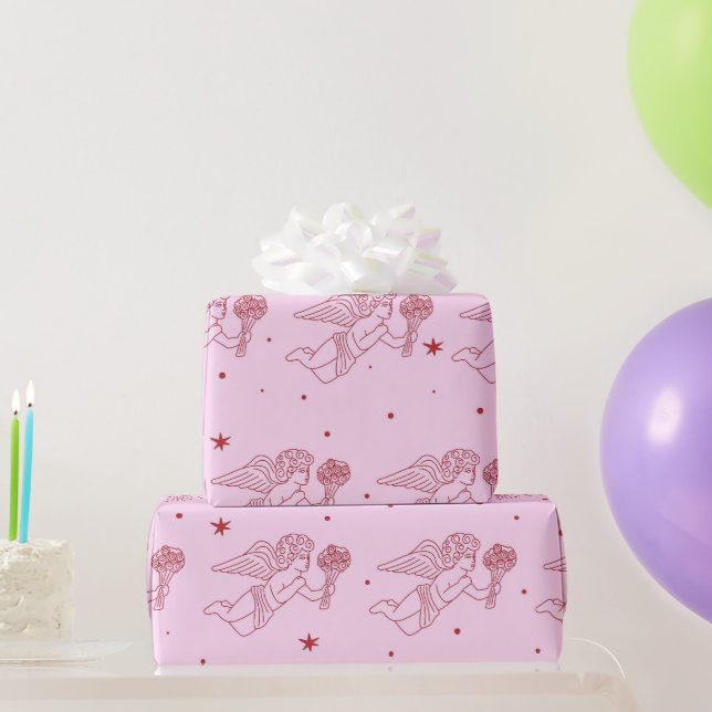 Cupidon  pattern wrapping paper (Party Gifts)