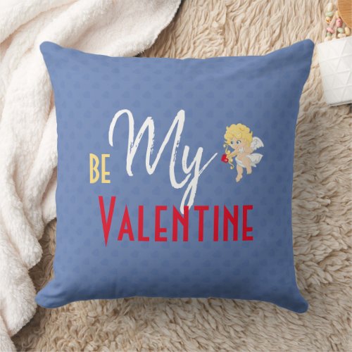 Cupids Arrow Be My Valentine Hearts Personalized Throw Pillow