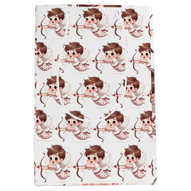 Cupid's Arrow Be My Valentine  Medium Gift Bag (Front)